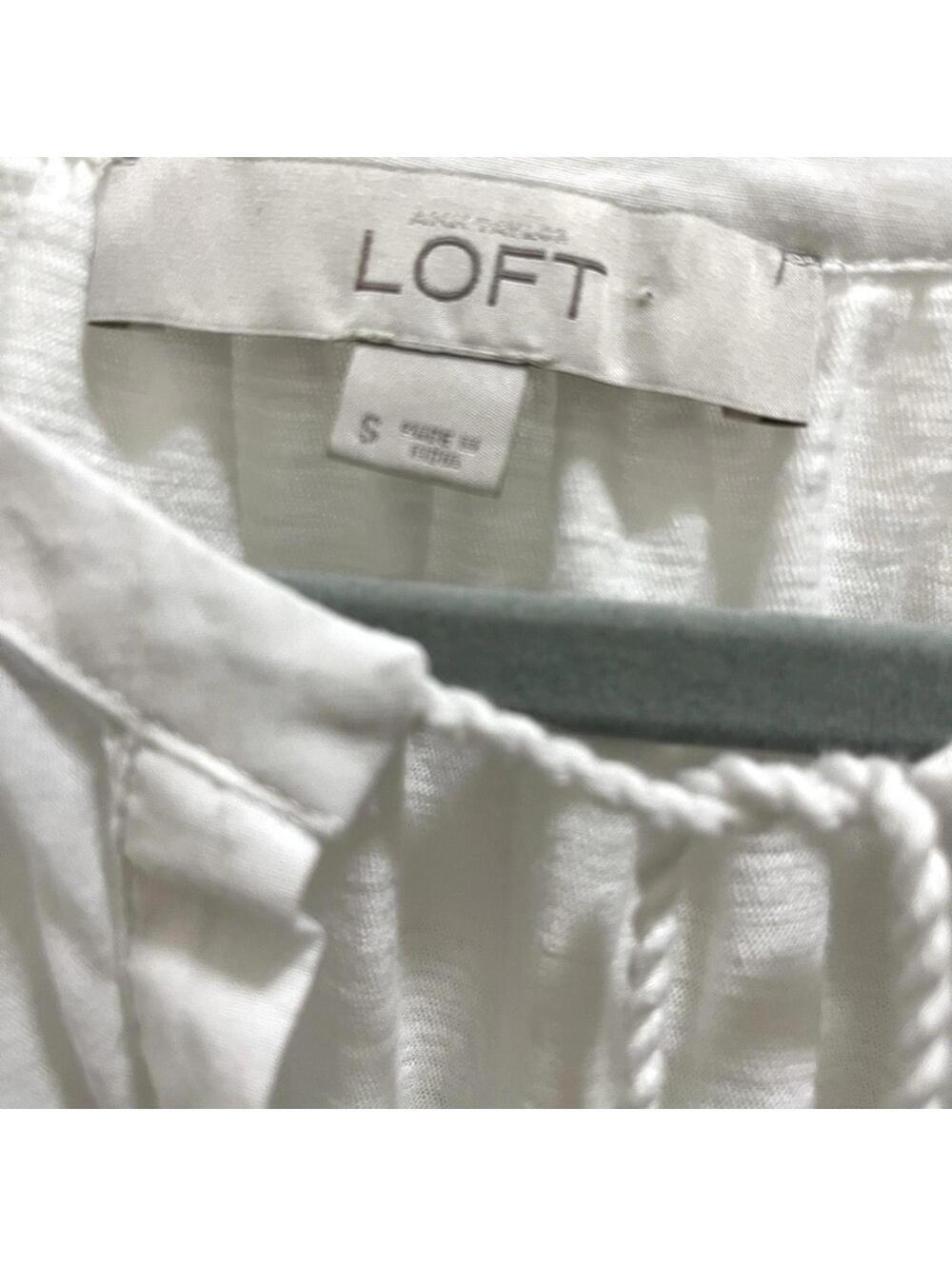Loft Maternity White Tassel Embroidered Top - Picture 4 of 5